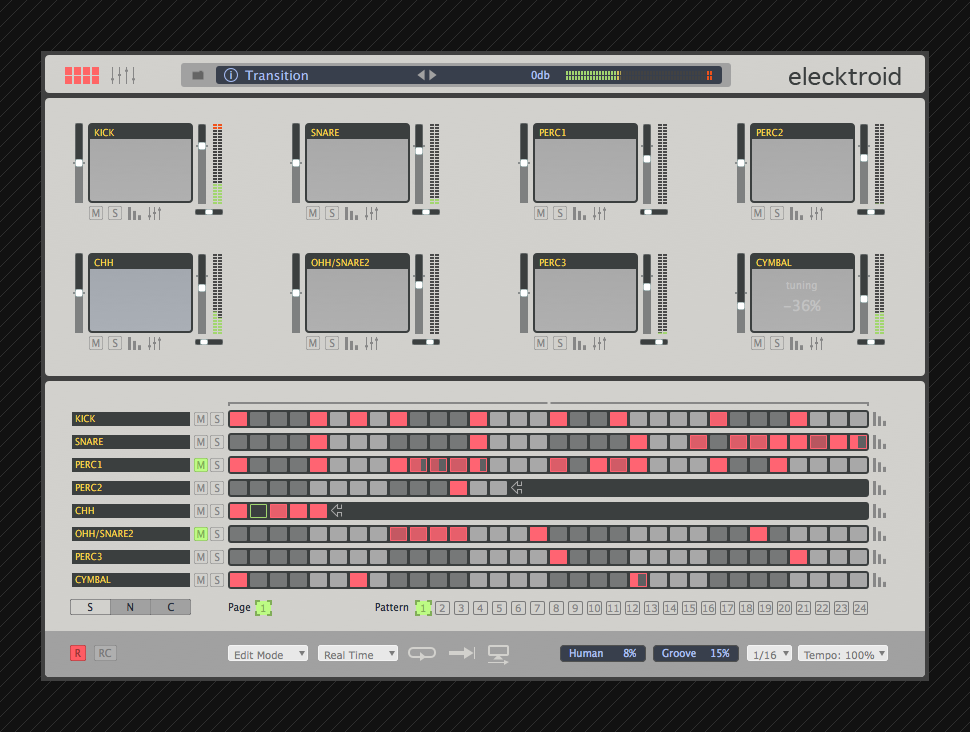 Elecktroid Drum Machine Pad Editor